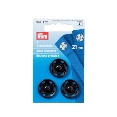 Prym Snap Fasteners 21mm Black