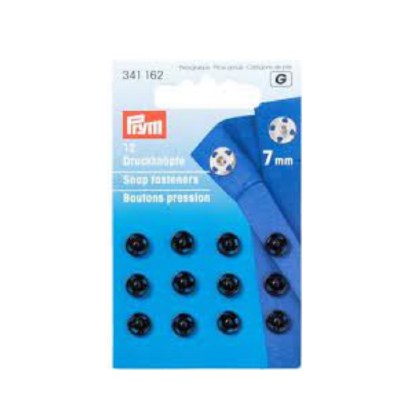 Prym Snap Fasteners 7mm Black