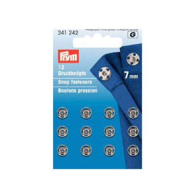 Prym Snap Fasteners 7mm Silver