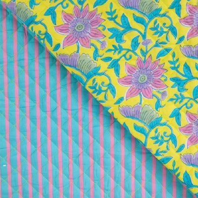 Pre-Quilted Cotton Floral Print