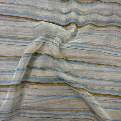 Sky Stripes 100% Silk