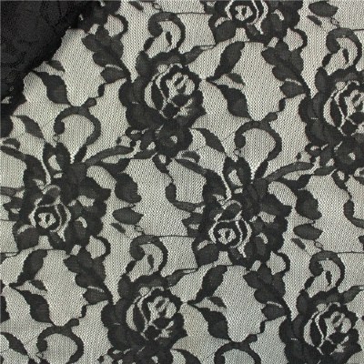 Stretch Lace 'Daisy' Black 150cm