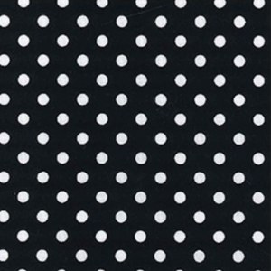 100% Cotton Black Polka Dot