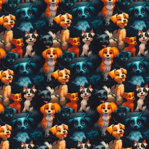 100% Cotton Digital Dogs