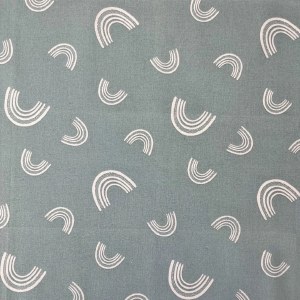 100% Cotton Prints Grey Rainbow