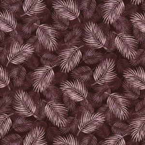 100% Cotton Leaves Maroon