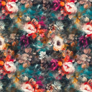 100% Cotton Oilpaint Floral