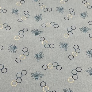 100% Cotton Prints Blue Bees