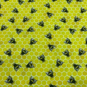 100% Cotton Prints Yellow Beehive