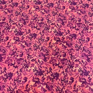 100% Cotton Purple Leaves Print