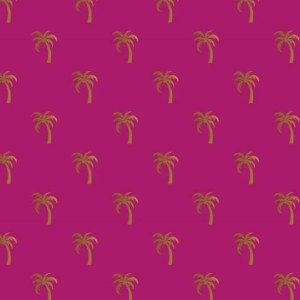 100% Cotton Tropical Metallics palm trees