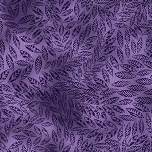 100% Cotton Purple leafs