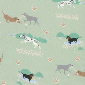 100% Cotton Print Sporty Dogs