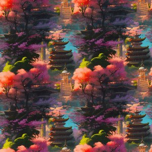 100% Cotton Temple Purple