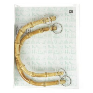 Bag Handles Bamboo 15x12cm