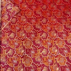 Red Floral Brocade
