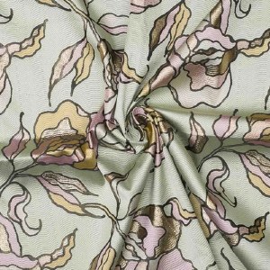 Brocade Matte Floral Green