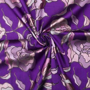 Brocade Matte Floral Purple