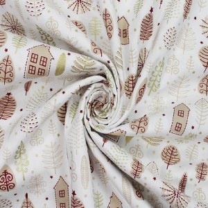 Christmas All Round Metallic Poplin