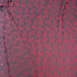 Dark Red Paisley