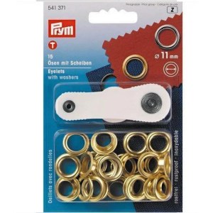 Prym Eyelets With Washers 11mm Gold