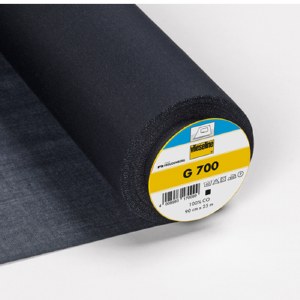 Heavy iron on woven cotton Black