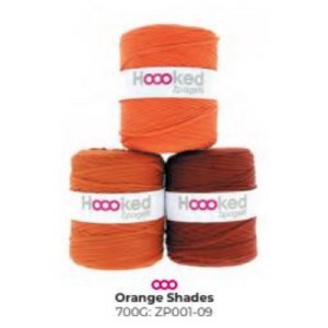 Hooked T-Shirt Yarn Orange Shades
