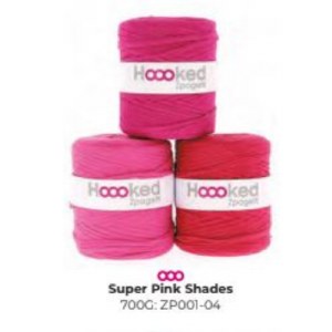 Hooked T-Shirt Yarn Super Pink Shades