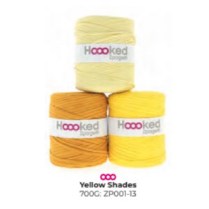 Hooked T-Shirt Yarn Yellow Shades