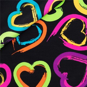 Lycra Neon 'Multi Hearts' 150cm