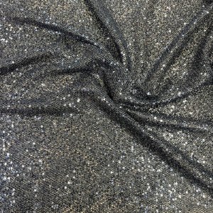 Black Mesh Sequin 100% Nylon