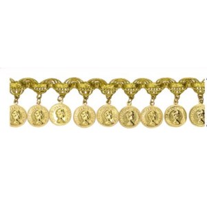 Metalized Coin Fringe Gold