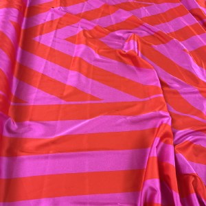 Pink And Red Satin Stripe