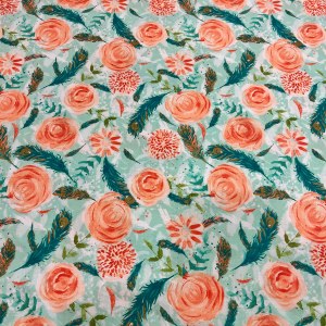 Craft Cotton Mint Floral