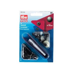 Prym Anorak Snap fast 15mm Charcoal