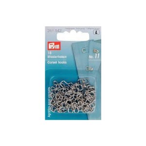 Prym Corset Hooks no.11 Silverver