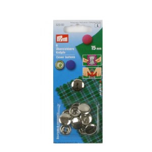 Prym Brass Cover Buttons 15mm