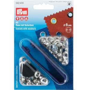 Prym Eyelets With Washers 5mm Silver