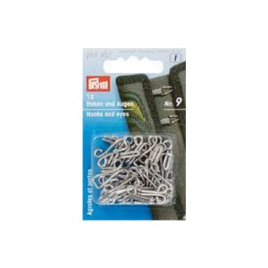 Prym Hooks and Eyes no.9 Silverver