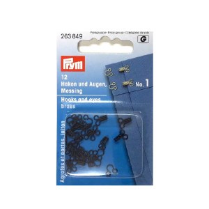 Prym Hooks & Eyes no.1 Black