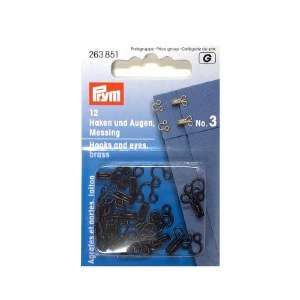 Prym Hooks & Eyes no.3 Black