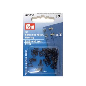 Prym Hooks & Eyes no.2 Black