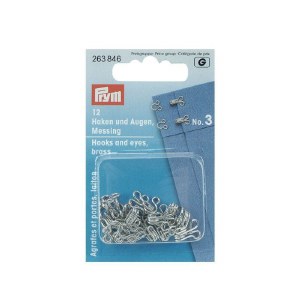 Prym Hooks & Eyes no.3 Silverver