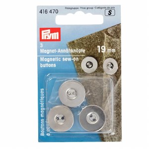 Prym Magnetic Sew- On 19mm Silver