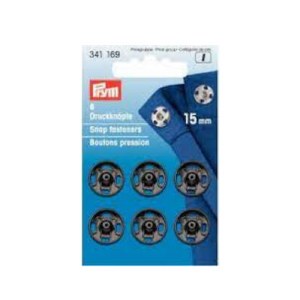 Prym Snap Fasteners 15mm Black