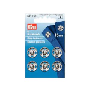 Prym Snap Fasteners 15mm Silver