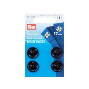 Prym Snap Fasteners 17mm Black