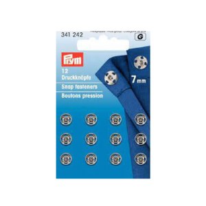 Prym Snap Fasteners 7mm Silver