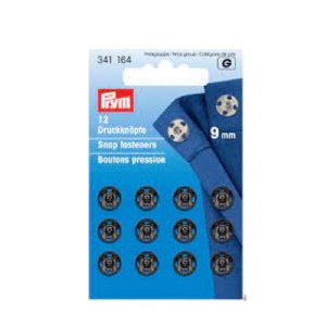 Prym Snap Fasteners 9mm Black