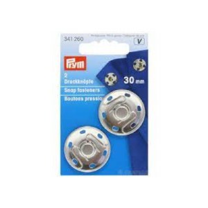 Prym Snap Fasteners 30mm Silver